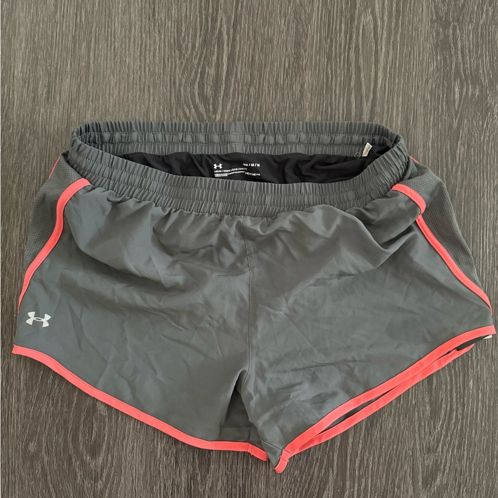 Under Armour Gray and Pink Athletic Shorts Lightweight Moisture-Wicking